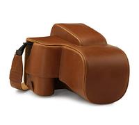 Megagear Custodia In Finta Pelle Compatibile Con Nikon Coolpix P950 Marrone Chiaro