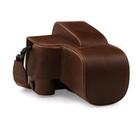 MegaGear Custodia in finta pelle compatibile con Nikon Coolpix P950 - Marrone Sc