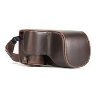 MegaGear Custodia in pelle per fotocamera compatibile con Sony Alpha A6500 (16-70, 18-135 mm)