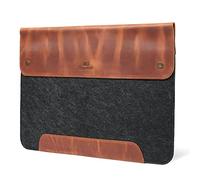 MegaGear Custodia in vera pelle e pile per MacBook Pro e MacBook Air, 16 - 15 pollici - 15.5 pollici (M2, M2 Pro, M2 Max, M1) 2020 2021, 2022 and 2023 Models, Marrone Chiaro
