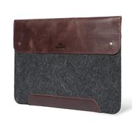 MegaGear Custodia in vera pelle e pile per MacBook Pro e MacBook Air, 16-15 pollici - 15.5 pollici (M2, M2 Pro, M2 Max, M1) Modelli 2020-2023, Marrone