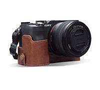 MegaGear Custodia in Vera pelle compatibile con Sony Alpha 7C - Marrone