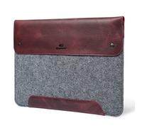 MegaGear Custodia in vera pelle e pile per MacBook Pro e MacBook Air, 16 - 15 pollici - 15.5 pollici (M2, M2 Pro, M2 Max, M1) 2020 2021, 2022 and 2023 Models, Bordeaux