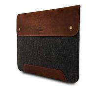 MegaGear Custodia in vera pelle e pile per MacBook Pro e MacBook Air, 14-13 pollici (M2, M2 Pro, M2 Max, M1) -13.3 pollici-iPad Pro 12.9 pollici-Modelli 2020-2023, Blu scuro