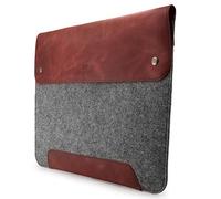 MegaGear Custodia in vera pelle e pile per MacBook Pro e MacBook Air, 14-13 pollici (M2, M2 Pro, M2 Max, M1) -13.3 pollici-iPad Pro 12.9 pollici-Modelli 2020-2023, Bordeaux