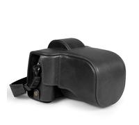 MegaGear Custodia in vera pelle per fotocamera Fujifilm X-T50 (16-50mm e 18-55mm) - Elegante e protettiva (Marrone)
