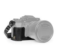 MegaGear Ever Ready - Custodia semi-fotocamera in vera pelle, compatibile con Fujifilm X-T5 (nero)