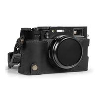 MegaGear Custodia per fotocamera in vera pelle Ever Ready compatibile con Fujifilm X100VI (Nero)