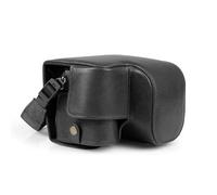 MegaGear Custodia per Fotocamera in Vera Pelle per Sony Alpha a6700 (16-50mm) - Elegante e Protettiva (Nero)