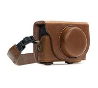 Megagear Ever Ready Custodia In Finta Pelle Per Fotocamera Compatibilie Con Sony Cyber-Shot Dsc-Rx100 Vi, Dsc-Rx100 V, Dsc-Rx100 Iv (Marrone Scuro)