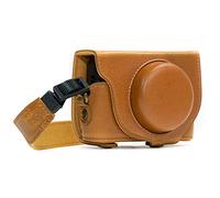 MegaGear Ever Ready Custodia in finta pelle per Fotocamera compatibilie con Sony Cyber-shot DSC-RX100 VI, DSC-RX100 V, DSC-RX100 IV - (Marrone)