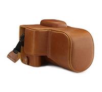 MegaGear Ever Ready - Custodia in pelle per fotocamera compatibile con Canon EOS 2000D (18-55 mm)