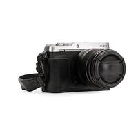 MegaGear Ever Ready Custodia metà copertura in Vera pelle per Fotocamera con Tracolla Fujifilm X-E3 - Nero - MG1342