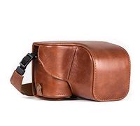 MegaGear "Ever Ready" Custodia Protettiva in Cuoio Della Macchina Fotografica, Borsa per Sony Alpha A6000, A6300 con 16-50mm (Marrone Scuro)