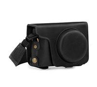 MegaGear Ever Ready - Custodia protettiva in vera pelle con tracolla, compatibile con Panasonic Lumix DMC-TZ100, DC-TZ200