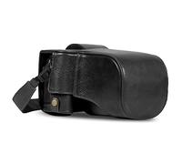 MegaGear Ever Ready - Custodia in vera pelle compatibile con Fujifilm X-T5 (16-80 mm) (Nero)