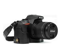 MegaGear Ever Ready - Mezza custodia in pelle per fotocamera, compatibile con Nikon D5600, D5500