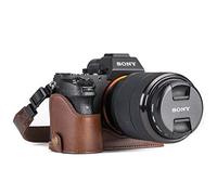 MegaGear Ever Ready - Mezza custodia in pelle per fotocamera, compatibile con Sony Alpha A7S II, A7R II, A7 II