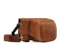 MegaGear Leica Q-P, Q (Typ 116) Ever Ready Custodia in Vera pelle per Fotocamera con Tracolla - Marrone