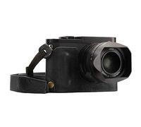 MegaGear Leica Q-P, Q (Typ 116) Ever Ready Custodia Metà Copertura in Vera Pelle per Fotocamera con Tracolla - Nero