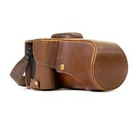 MegaGear MG1185 Canon EOS Rebel T6s, EOS 760D, EOS 8000D (18-55mm) Ever Ready Custodia in ecopelle per Fotocamera con Tracolla - Marrone scuro