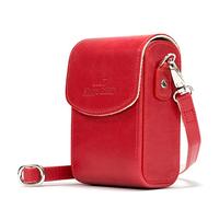 MegaGear MG1212 Canon PowerShot S120, Sony Cyber-shot DSC-RX100 V, DSC-RX100 IV, DSC-RX100 III, DSC-RX100 II Custodia in finta pelle per Fotocamera con Tracolla - (Rosso)