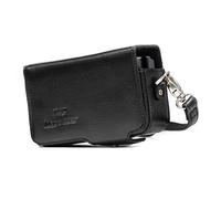 MegaGear MG1509, Custodia in finta pelle con tracolla per fotocamera Canon PowerShot SX740 HS e SX730 HS, Nero