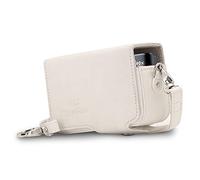 Megagear Mg1512, Custodia In Finta Pelle Con Tracolla Per Fotocamera Canon Powershot Sx740 Hs E Sx730 Hs, Bianco