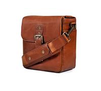 MegaGear MG1522 Messenger Bag in pelle per fotocamere Mirrorless, Instant e DSLR - Marron clair