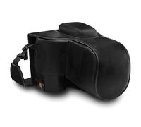 MegaGear MG1535 - Custodia per fotocamera Nikon D3500 Ever Ready in pelle con tracolla, compatta, colore: Nero