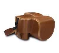 MegaGear MG1680 Ever Ready - Custodia in pelle per fotocamera, compatibile con Leica V-Lux 5, Panasonic Lumix DC-FZ1000 II, colore: Marrone chiaro