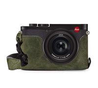 MegaGear MG1721 Ever Ready - Mezza custodia in vera pelle, compatibile con Leica Q2, colore: Verde