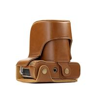 Megagear Mg174 Fujifilm X-A5, X-A3, X-A2, X-A1, X-M1 Ever Ready Custodia In Finta Pelle Per Fotocamera Con Tracolla Marrone Chiaro