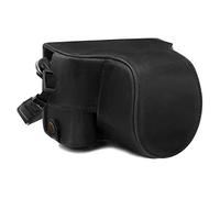 Megagear MG1750 Ever Ready - Custodia in pelle per fotocamera, compatibile con Canon EOS M6 Mark II (15-45 mm), colore: Nero