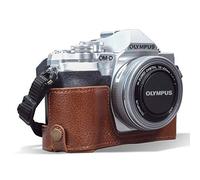MegaGear MG1935 Ever Ready - Custodia in vera pelle, compatibile con Olympus OM-D E-M10 Mark IV, colore: Marrone
