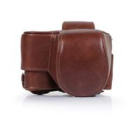 MegaGear MG2006 Ever Ready - Custodia per fotocamera in vera pelle, compatibile con Sony ZV-E10 (16-50 mm), colore: Marrone