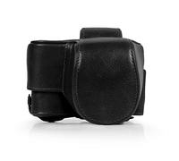 MegaGear MG2006 Ever Ready - Custodia per fotocamera in vera pelle, compatibile con Sony ZV-E10 (16-50 mm), colore: Nero