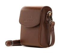 MegaGear MG279 Canon PowerShot S120, Sony Cyber-shot DSC-RX100 V, DSC-RX100 IV, DSC-RX100 III, DSC-RX100 II Custodia in finta pelle per Fotocamera con Tracolla - (Marrone scuro)