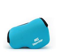 MegaGear MG736 Custodia in neoprene per Panasonic Lumix DC-GX950, GX900, DC-GF10, DC-GX850, DC-GF9, DC-GX800, DMC-GX85, GX80 (12-32mm), DMC-GF8, DMC-GF7, DMC-GF6, DMC-GF5, Blu