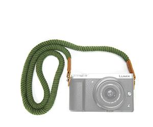 MegaGear MG936 Cinturino da polso in cotone per fotocamera Comfort Imbottitura Sicurezza per tutte le fotocamere Piccolo 23 cm / 9 pollici (Verde)