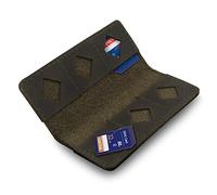 MegaGear Portacarte SD in Pelle: Custodia per Schede di Memoria, 12 Scomparti, Ultra Sottile, Resistente - Verde