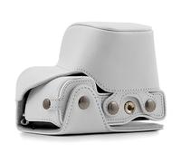 Megagear Sony Alpha A6300, A6000 (16-50 Mm) Ever Ready Custodia In Finta Pelle Per Fotocamera Con Tracolla Bianca Mg864