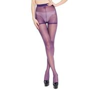 MEGAHERZ Collant Ultra Sottile Trasparente Donna Primavera-Estate, Calze Color Caramella Anti-Grimaldelli Sexy in Seta Nera Invisibile, Viola Scuro, Taglia Unica