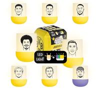 MegaLight Blind Box Mini luci notturne | articolo per fan BVB per bambini | selezione casuale di personaggi | 1 da 9 da collezionare L 4 diversi colori di luce | articolo per fan del Borussia Dortmund