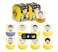 MegaLight Blind Box - Mini luci notturne, confezione da 2 pezzi, articolo per fan BVB per bambini, 2 da 9 a caso, 4 diversi colori di luce, articolo per fan del Borussia Dortmund, EGGY'S Mystery