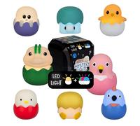 MegaLight Blind Box Mini luci notturne per Bambini | Mystery Box | Selezione Casuale di Figure | 1 di 9 da Collezionare| 4 Diversi Colori di Luce | dimmerabile all'infinito | EGGY'S Mystery Lights
