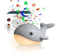 MegaLight Luce notturna Cielo Stellato | Proiettore Cielo Stellato Bebè | luce notturna bianca calda & proiettore di stelle RGB in 3 colori Proiettore di stelle luce notturna per bambini WILLY WHALE
