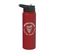 Megalodon Tooth Hunter - Megalodon Shark Stainless Steel Insulated Water Bottle
