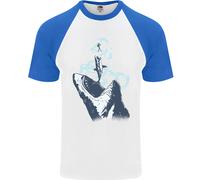 Megalodon Vs Grande Squalo Bianco Vs Subacqueo Uomo T-Shirt Baseball S/S