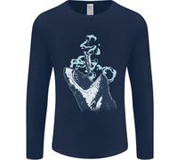 Megalodon Vs Great White Shark Vs Scuba Diver Uomo Manica Lunga T-Shirt